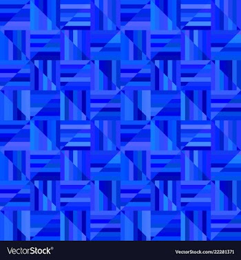 Blue abstract striped square tile mosaic pattern vector image