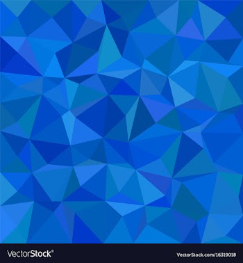 Blue abstract triangle tiled background - polygon vector image