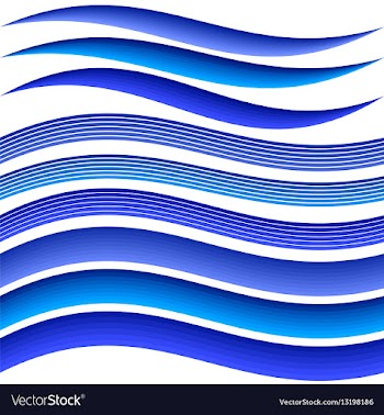 Blue abstract water symbol element design set vector image