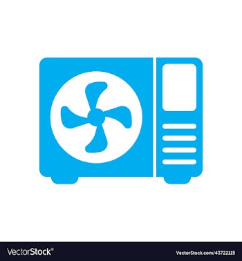 blue ac outdoor solid icon