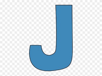 Blue Alphabet Letter J Clip Art - Letter J Clipart