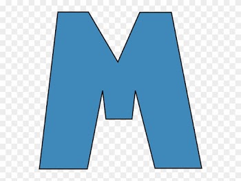 Blue Alphabet Letter M Clip Art - Blue Alphabet Letter M