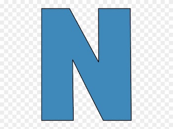 Blue Alphabet Letter N Clip Art - Alphabet