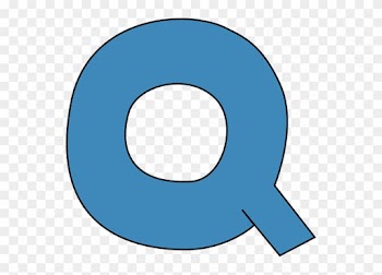 Blue Alphabet Letter Q - Q Clipart