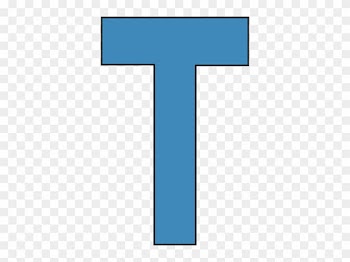 Blue Alphabet Letter T Clip Art - Big Capital Alphabet Letters T
