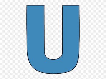 Blue Alphabet Letter U - Blue Letter U Clipart