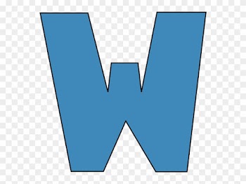 Blue Alphabet Letter W Clip Art Blue Alphabet Letter - Blue Letter W Clipart