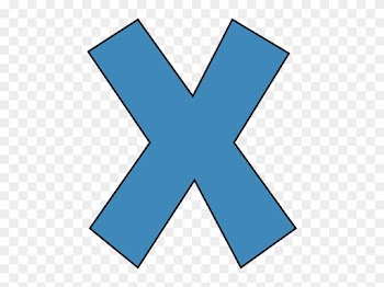 Blue Alphabet Letter X Clip Art - Letter X Clipart
