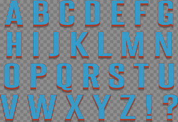 Blue Alphabet Photography Product Letter PNG Free Photo