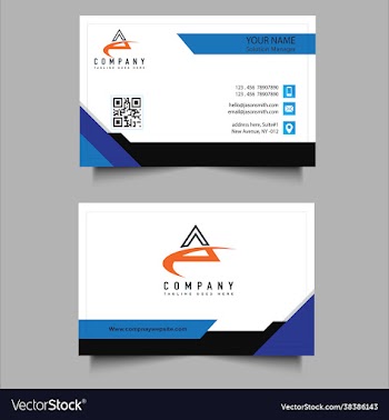 blue and black modern business card