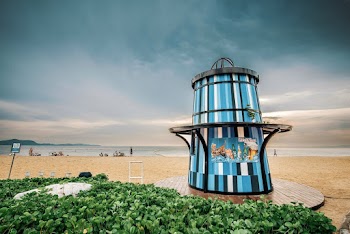 Blue and Black Tower