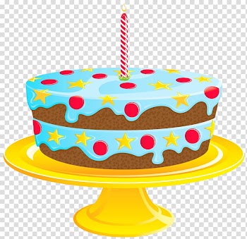 Blue and brown cake with candle on tray illustration, Birthday cake , Blue Birthday Cake transparent background PNG clipart