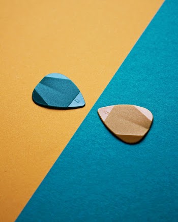 Blue and Brown Guitar Picks