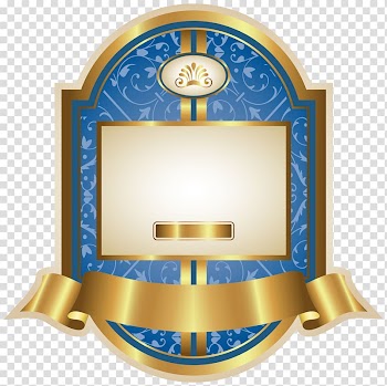 Blue and gold frame template, Graphics Paper , Blue Luxury Label Template transparent background PNG clipart