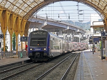 Blue and Gray Train on Station during Daytime