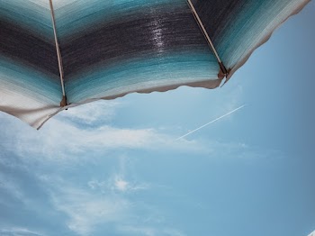 Blue and Gray Umbrell