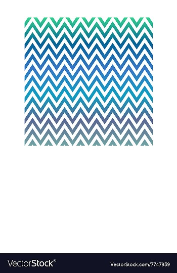 Blue and green chevron pattern background vector image