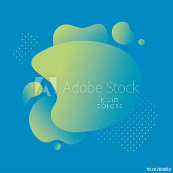 blue and green paint fluid colors background