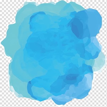 Blue and green smoke art illustration, Sky blue watercolor brush transparent background PNG clipart