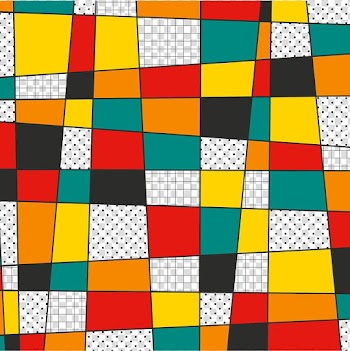 Blue and multicolored illustration, Watercolor painting, Colorful checkered background shading transparent background PNG clipart