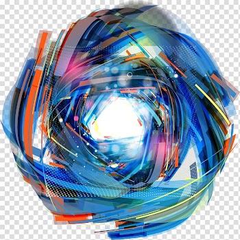 Blue and orange abstract illustration, Euclidean Adobe Illustrator, Colorful abstract background transparent background PNG clipart