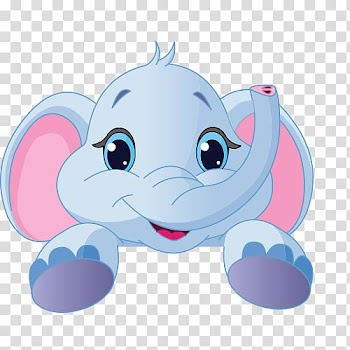 Blue and pink elephant illustration, frame , Elephant transparent background PNG clipart