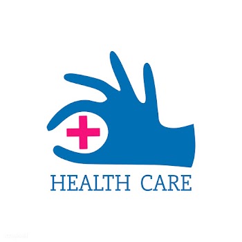 Blue and pink health care service logo vector | Free stock vector - 538819