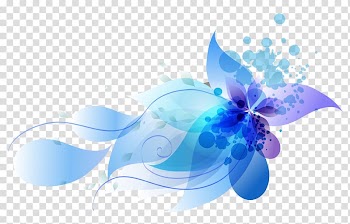 Blue and purple flower , WordPress, Colorful abstract flowers transparent background PNG clipart