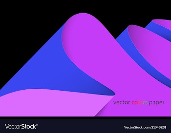 Blue and purple paper vector image