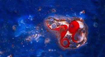 Blue and Red Artwork