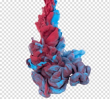 Blue and red smoke illustration, Ink Color, Creative color smoke transparent background PNG clipart