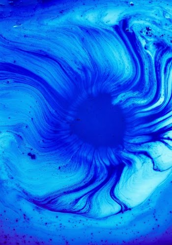 blue and teal abstract painting