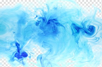 Blue and teal abstract painting, Blue , smoke transparent background PNG clipart