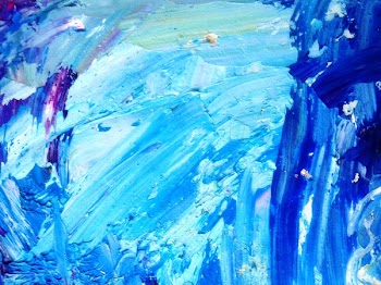 Blue and White Abstract Painting