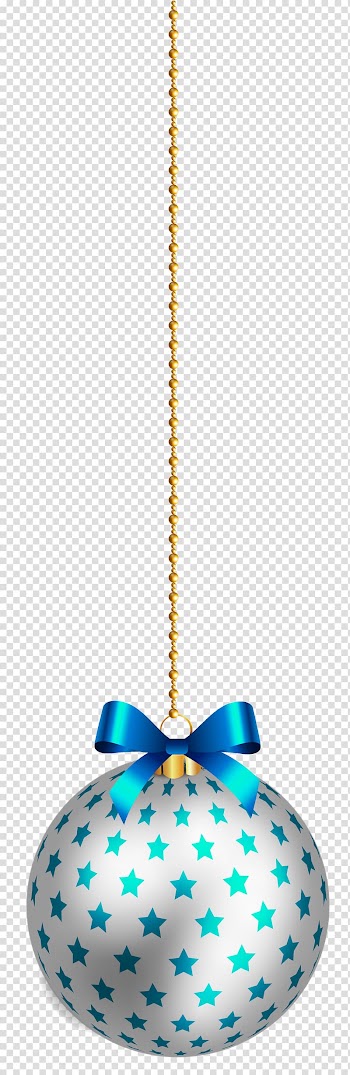 Blue and white bauble, Christmas ornament , Hanging Christmas Ball transparent background PNG clipart
