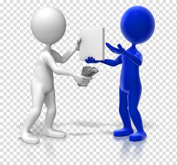 Blue and white business trade stick figure art, Sales presentation Financial transaction , Agents transparent background PNG clipart