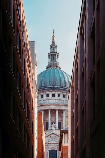 blue and white cathedral