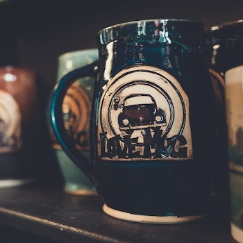 Blue and White Ceramic Mug