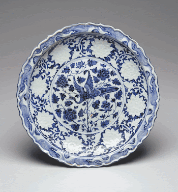 Blue-and-White dish, porcelain; decorated in a deep | Free Photo - rawpixel