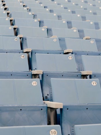Blue and White Plastic Chairs · Free Stock Photo