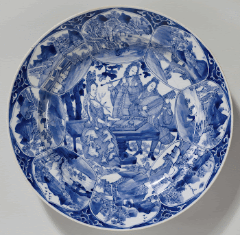 blue and white plate; European | Free Photo - rawpixel