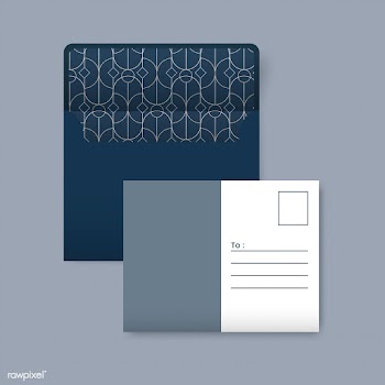 Blue and white postcard with a golden geometr.. | Free stock vector - 544475