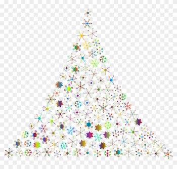 Blue And White Snowflake Abstract Tree In - Christmas Tree Transparent Background Png