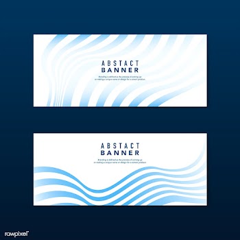 Blue and white striped abstract banner vector.. | Free stock vector - 538208