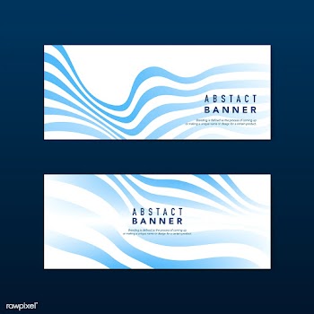 Blue and white striped abstract banner vector.. | Free stock vector - 538216