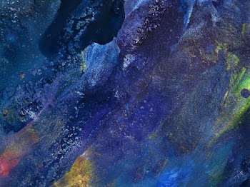 Blue and Yellow Abstract Painting