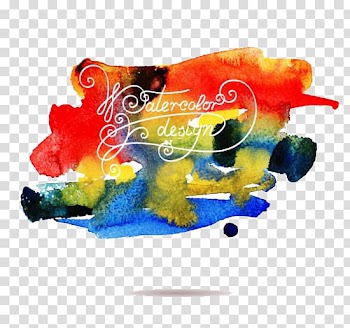 Blue and yellow floral art, Watercolor painting Drawing Illustration, Watercolor design transparent background PNG clipart