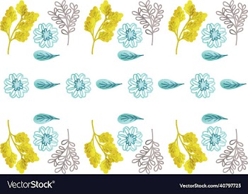 blue and yellow floral pattern