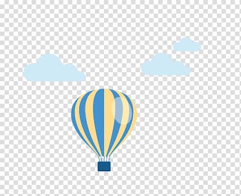 Blue and yellow hot air balloon illustration, Hot air balloon Atmosphere of Earth Pattern, Helium balloon transparent background PNG clipart