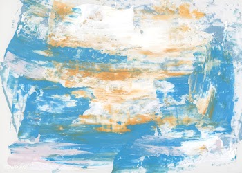 Blue and yellow painted canvas | Free stock vector - 582082